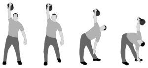 high windmill kettlebell excercise